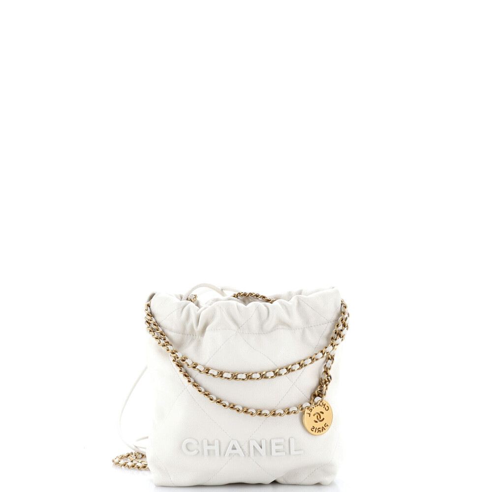 Chanel Mini 22 Chain Hobo Quilted Caviar